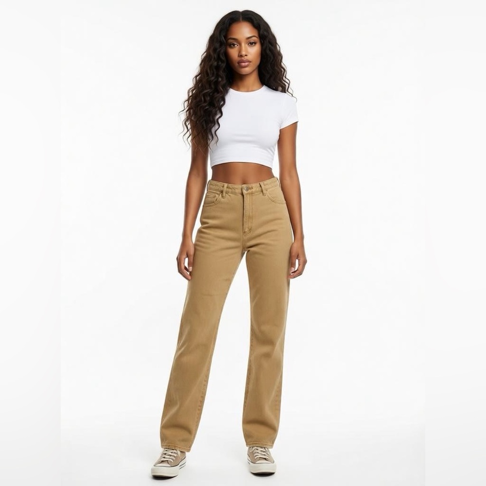 Rolla’s Dusters Jeans Tan High Rise Slim Straight Vintage Size 30